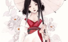 画一个古风少女,穿越时空的美丽倩影