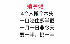 需要一半留一半打一字谜底是什么