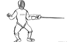 简笔画奥运会击剑小姐姐,奥运赛场上的优雅击剑小姐姐