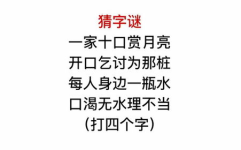 一人猜一字,破解一人猜一字之谜